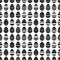 Seamless easter black-and white pattern with eggs