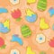 Seamless Easter cookie background