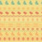 Seamless easter horizontal pattern - yellow color.