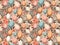 Seamless Easter pattern with colorful eggs and flowers