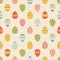 Seamless easter pattern with eggs.