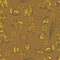 Seamless easter pattern on mustard background