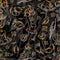 Seamless easter pattern on a stylized black gray background of sharp-angled figures