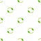 Seamless eco pattern. Two arrows with leaves eco recycle. reuse ornament on white background