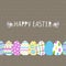 Seamless eggs bright pattern. Happy Easter cute poster. Vector illustration. Wallpaper, flyers, brochure,voucher.