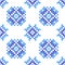 Seamless embroidered texture of abstract blue patterns