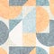 Seamless embroidery pattern in polka dot style. Grunge texture. Abstract geometric ornament. Punch needle embroidery, handmade,