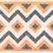 Seamless embroidery pattern in polka dot style. Grunge texture. Abstract geometric tribel ornament. Punch needle embroidery,