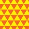 Seamless Equilateral Triangle Shape Tiles Arranged in Orange and Yellow Alternate Color Pattern. Creative Background