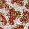 seamless ethnic doodle pattern