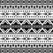 Seamless ethnic pattern design. Aztec vector illustration. Inca Motif background decor in Monochrome color