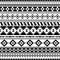 Seamless ethnic pattern design. Aztec vector illustration. Inca Motif background decor in Monochrome color