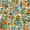 Seamless ethnic pattern with vibrant traditional cultural design for backgrounds and textiles