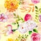 Seamless exotic floral fashion pattern