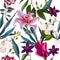 Seamless exotic floral fashion pattern