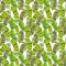 Seamless exotic pattern with tropical banana leaves in vintage style