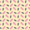 Seamless exotic pattern with tropical leaves Walercolor illustration.