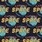 Seamless explore space pattern. Planets, moon and stars. Retro Cartoon design. Kid`s elements for scrapbooking. Childish