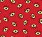 Seamless Eyes Pattern on Red Background, Geometric Design Ready for Textile Prints.