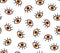 Seamless Eyes Pattern on White Background, Geometric Design Ready for Textile Prints.