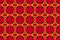 Seamless fabric pattern, retro style, red square flower pattern with orange background, for weaving industry and product pattern
