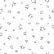 Seamless fairytale pattern with calligraphic and shabby stars on white background