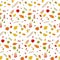 Seamless falling colorful autumn leaves wallpaper pattern