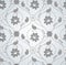 Seamless fancy silver floral wallpaper