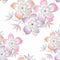 Seamless fancy vector flower background