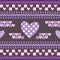Seamless fantasy pattern with hearts