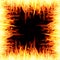 Seamless fire and flame border, fire burning background