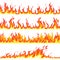 Seamless fire flame. Fires flaming pattern, flammable line blaze hot temperature, gas blazing wallpaper cartoon vector