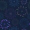 Seamless firework pattern, salute on dark background, vector celebratory gunfire