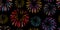 Seamless fireworks repeat background pattern