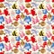 Seamless fish pattern