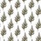 Seamless fit evergreen tree decoration background. Seasonal pattern with green leaves for winter holidys: Christmas, New Year art