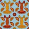 Seamless flamenco pattern, vector