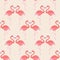 Seamless flamingo bird pattern