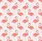 Seamless flamingo birds pattern