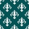 Seamless fleur-de-lis royal white pattern