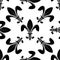 Seamless fleur de lys pattern in black and white