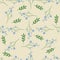 Seamless flora cartoon element pattern