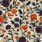 Seamless floral abstract pattern background. AI generative. Flowers.