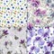 Seamless floral background. Purple iris patter.