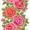 Seamless  floral   background with roses