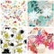 Seamless floral backgrounds set