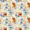 Seamless floral beautiful texture in folk style