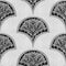 Seamless floral black white woven herringbone style texture. Two tone 50s monochrome pattern. Modern textile weave