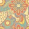 Seamless floral bright pattern