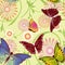 Seamless floral butterfly pattern